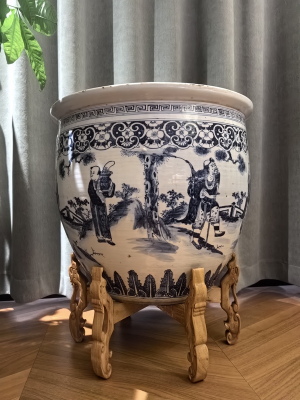 古玩陶瓷道光青花八仙人物圖畫缸拍賣,當(dāng)前價(jià)格78888元