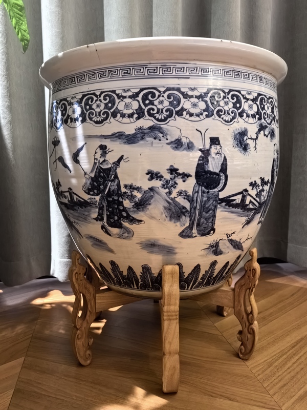 古玩陶瓷道光青花八仙人物圖畫缸拍賣,當(dāng)前價(jià)格78888元