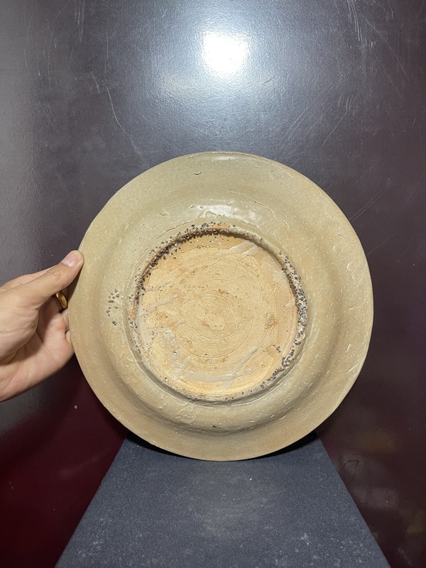 古玩陶瓷明紅綠彩雙鳳紋折沿盤拍賣,當前價格8800元