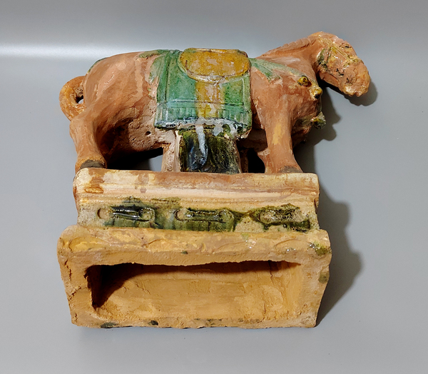 古玩陶瓷【館藏級(jí)】明代三彩陶馬俑塑像拍賣,當(dāng)前價(jià)格6888元