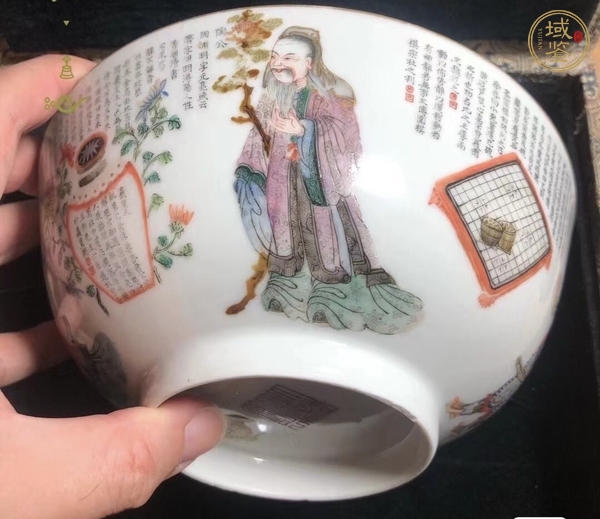 古玩陶瓷無雙譜粉彩碗真品鑒賞圖