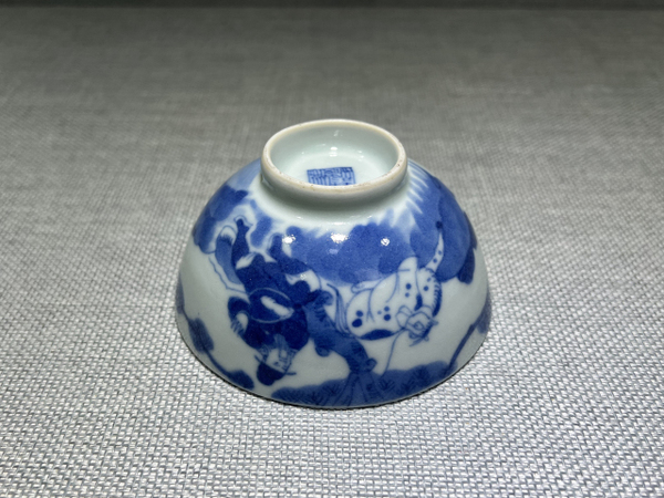 古玩陶瓷青花伯樂相馬圖茶圓拍賣,當前價格3780元