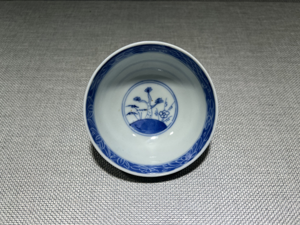 古玩陶瓷青花伯樂相馬圖茶圓拍賣,當前價格3780元