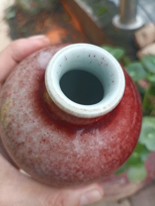 古玩陶瓷非常好看紅釉梅瓶拍賣(mài),當(dāng)前價(jià)格276元