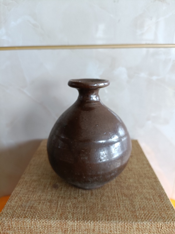 古玩陶瓷明末紫金釉玉壺春瓶拍賣,當前價格298元