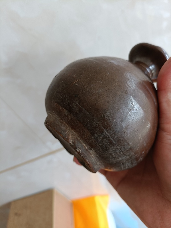 古玩陶瓷明末紫金釉玉壺春瓶拍賣,當前價格298元