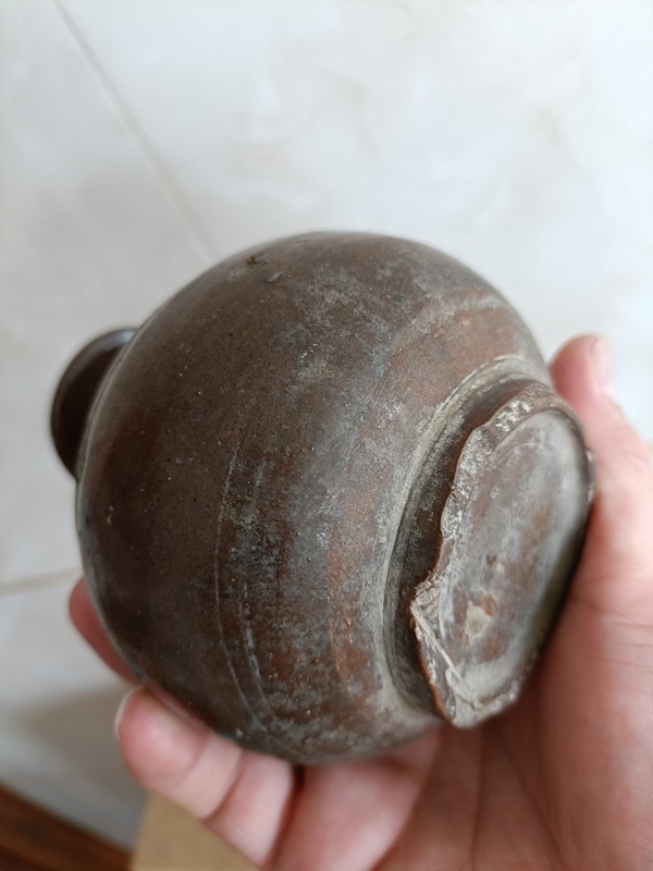 古玩陶瓷明末紫金釉玉壺春瓶拍賣,當前價格298元