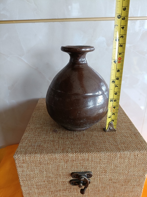 古玩陶瓷明末紫金釉玉壺春瓶拍賣,當前價格298元