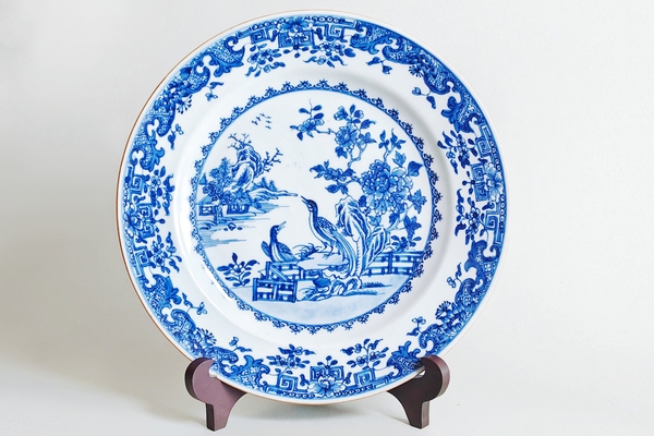 古玩轉(zhuǎn)賣清早期·青花富貴長壽盤拍賣，當(dāng)前價格1288元