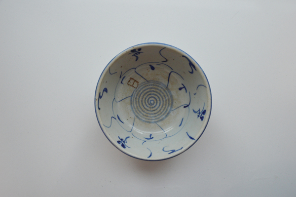 古玩陶瓷【特價】青花靈芝紋碗拍賣,當前價格75元