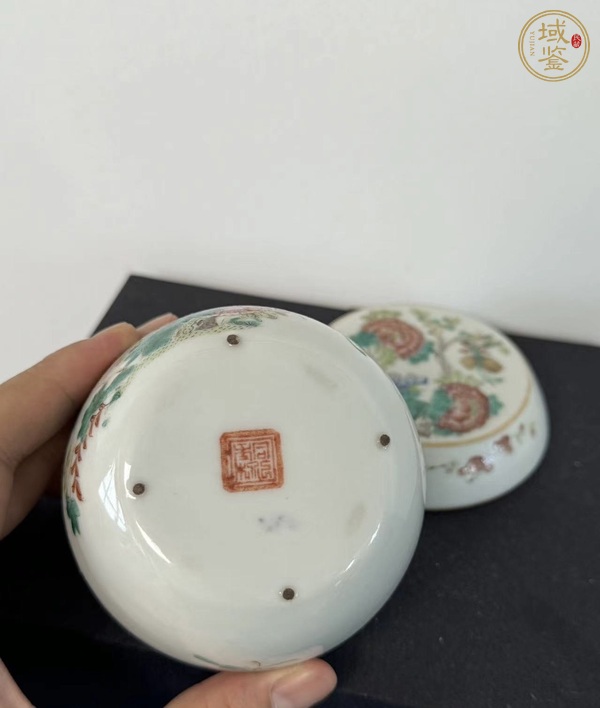 古玩陶瓷粉彩蓋缸真品鑒賞圖