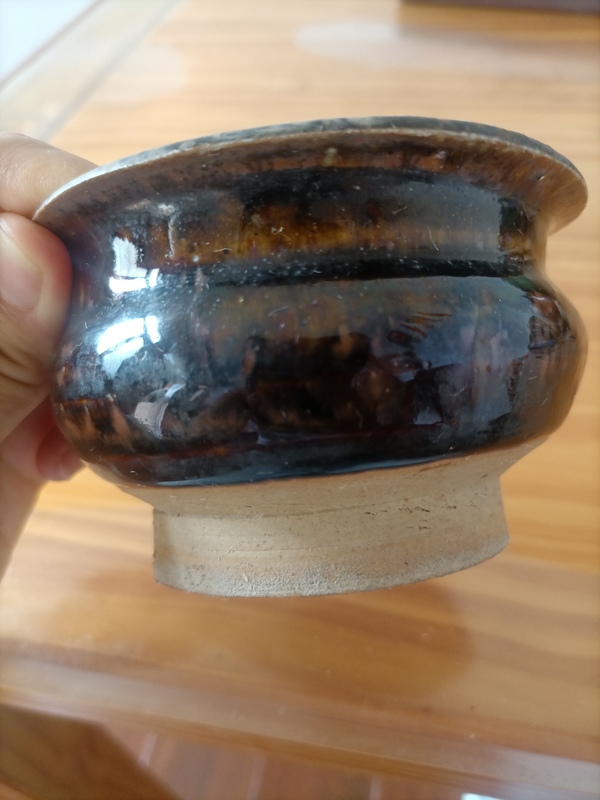 古玩陶瓷元代.吉州窯褐釉窯變香爐拍賣,當前價格3600元
