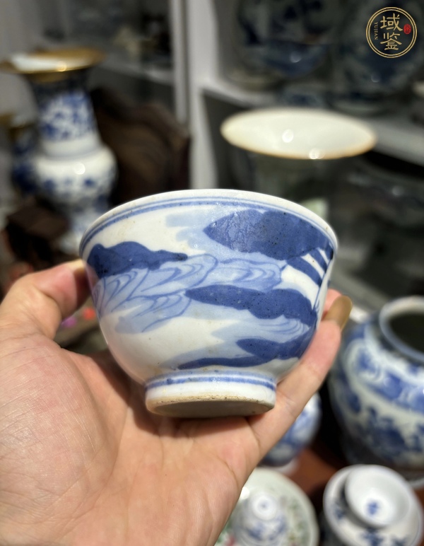 古玩陶瓷青花杯真品鑒賞圖