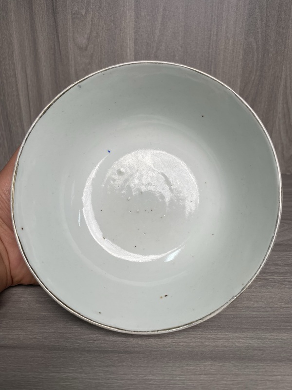 古玩陶瓷民國 定燒器 淺絳彩山水人物風景紋碗拍賣,當前價格1500元