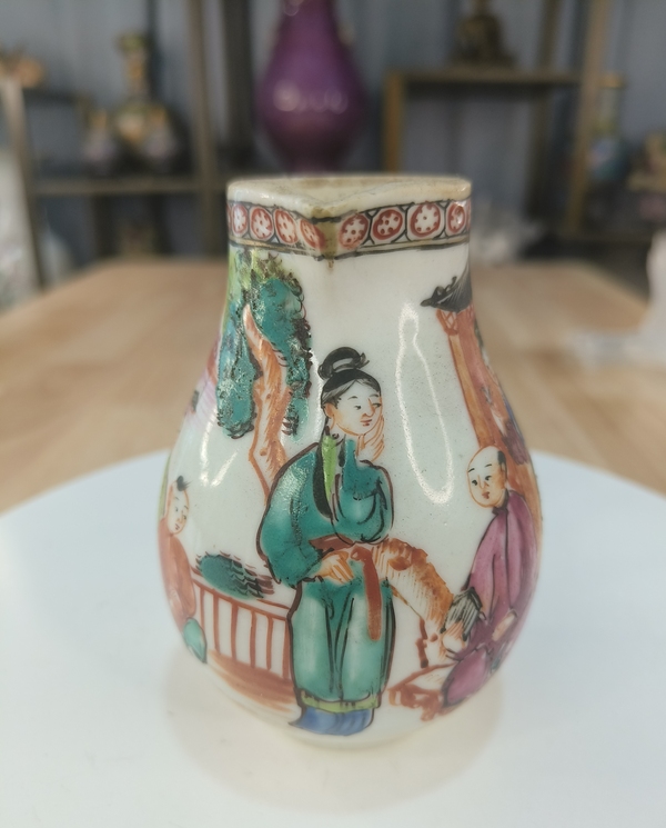 古玩陶瓷廣彩人物故事紋奶壺拍賣,當(dāng)前價格688元