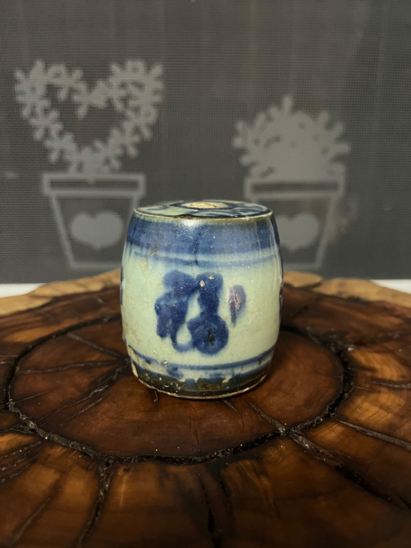 古玩陶瓷晚清青花福字燭臺拍賣,當前價格699元