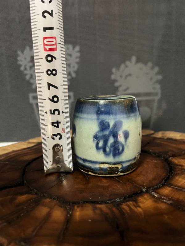 古玩陶瓷晚清青花福字燭臺拍賣,當前價格699元