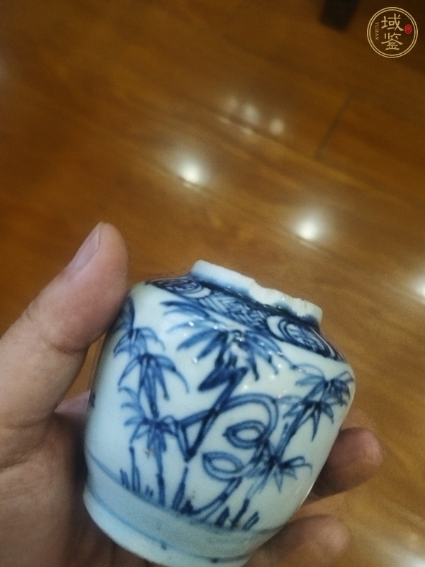 古玩陶瓷青花歲寒三友圖蓋罐，模糊，偏老真品鑒賞圖