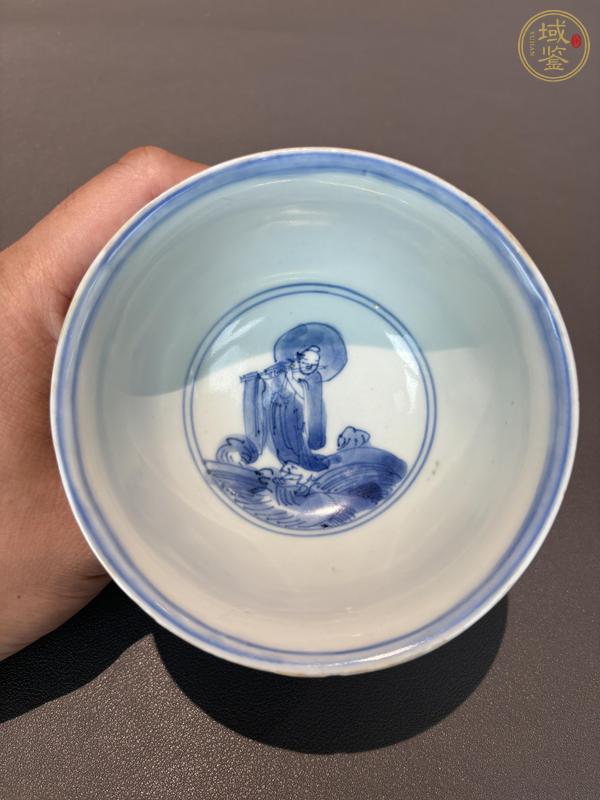 古玩陶瓷青花八仙人物高足杯真品鑒賞圖