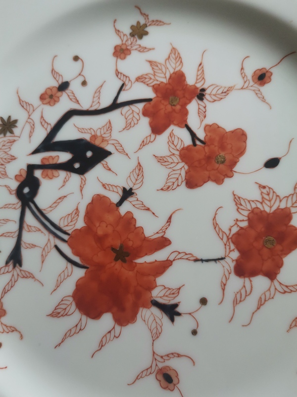 古玩陶瓷花卉紋盤拍賣,當前價格760元