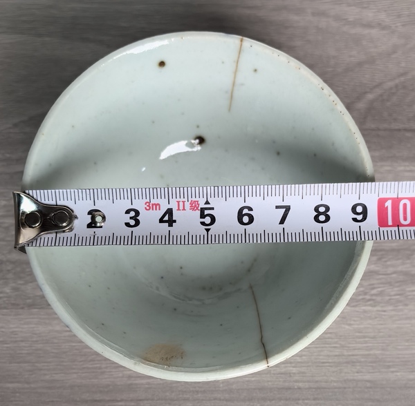 古玩陶瓷清嘉慶 青花淡描纏枝花卉紋茶圓拍賣,當前價格160元