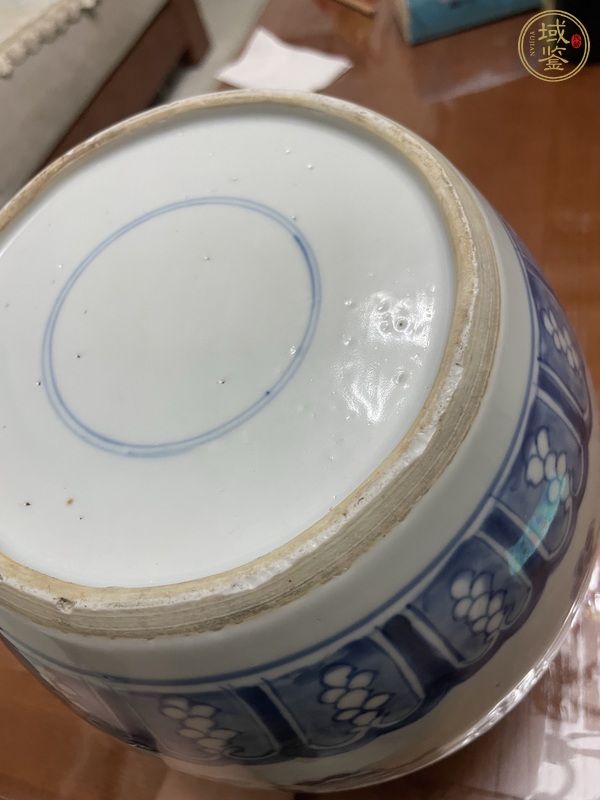 古玩陶瓷青花花間壽蓋罐真品鑒賞圖