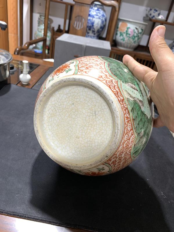 古玩陶瓷哥釉開光五彩海水瑞獸圖葫蘆瓶拍賣,當前價格26800元