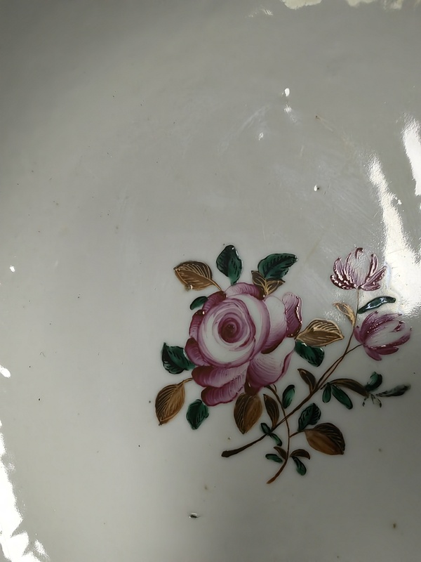 古玩陶瓷廣彩花卉紋墩式碗拍賣,當前價格3680元