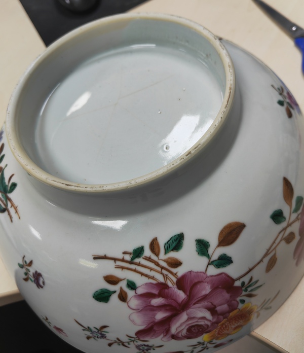 古玩陶瓷廣彩花卉紋墩式碗拍賣,當前價格3680元