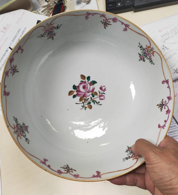 古玩陶瓷廣彩花卉紋墩式碗拍賣,當前價格3680元
