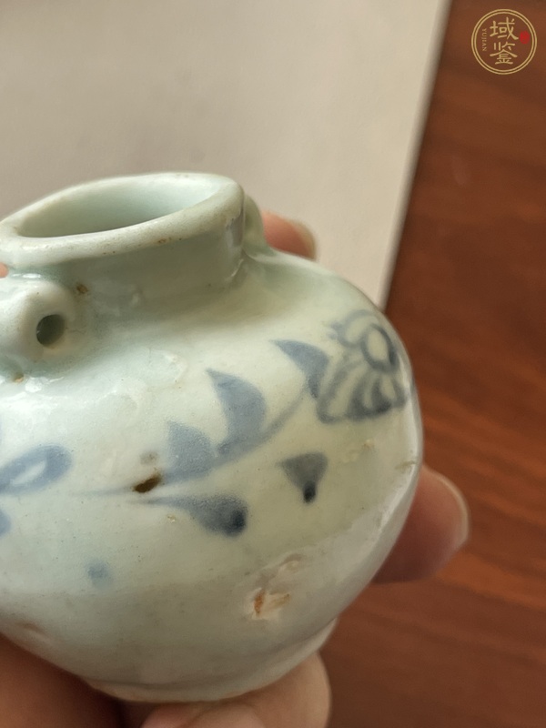 古玩陶瓷青花花卉紋雙系罐真品鑒賞圖