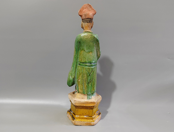 古玩陶瓷三彩人物站立俑拍賣，當(dāng)前價(jià)格6500元