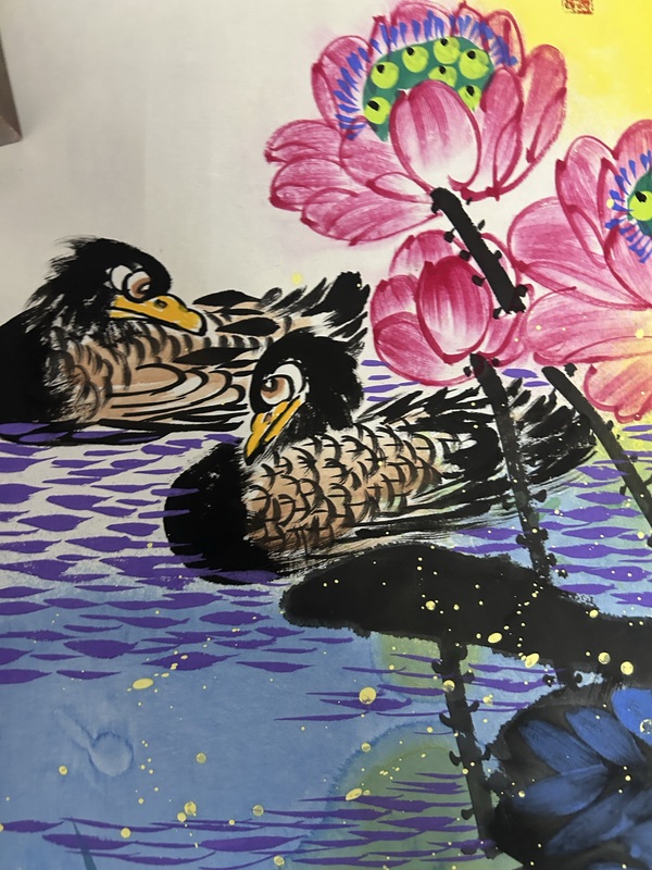 古玩字畫童建明《寫意荷花》拍賣,當前價格788元