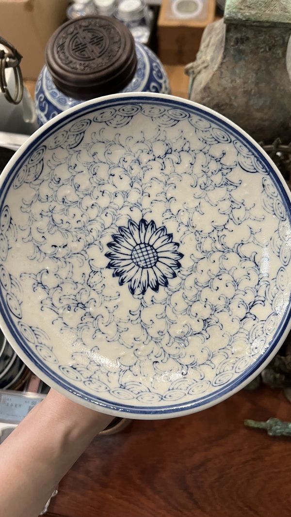 古玩陶瓷高足盤拍賣,當前價格255元