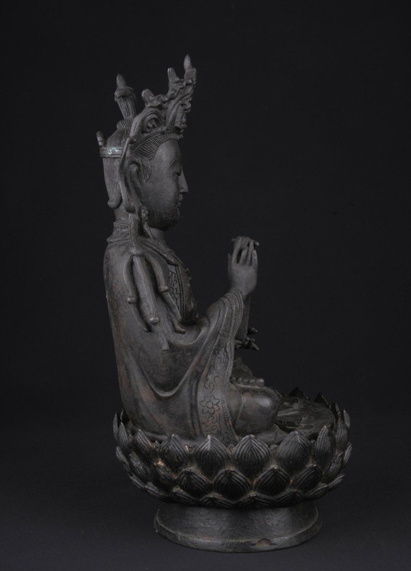 古玩銅器觀音菩薩拍賣，當(dāng)前價(jià)格10000元
