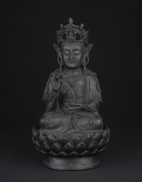 古玩銅器觀音菩薩拍賣，當(dāng)前價(jià)格10000元