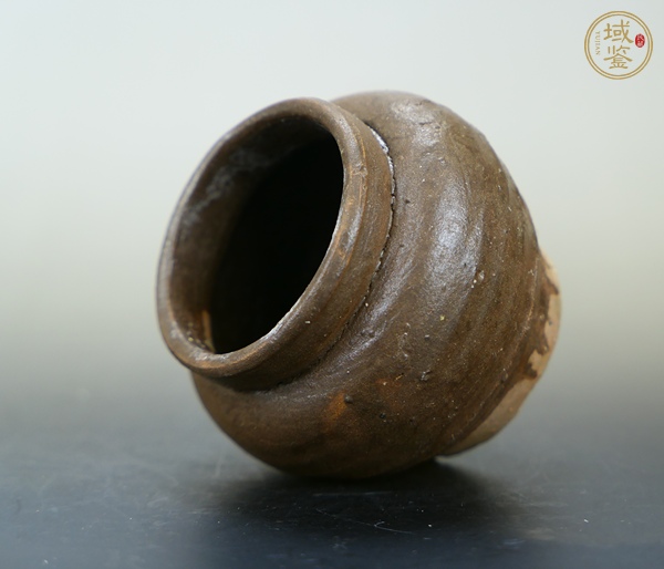 古玩陶瓷洪塘窯褐釉茶入真品鑒賞圖