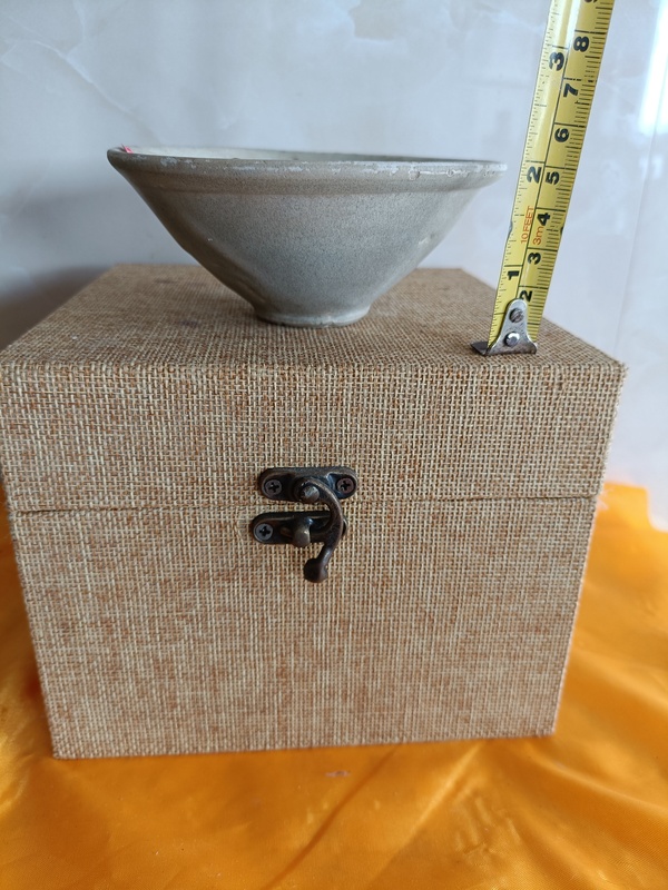 古玩陶瓷館藏級(jí)宋臨汝窯青釉斗笠盞拍賣,當(dāng)前價(jià)格980元