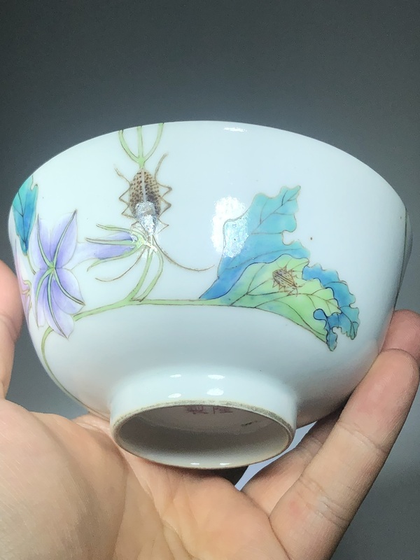 古玩陶瓷粉彩碗拍賣，當(dāng)前價(jià)格5500元