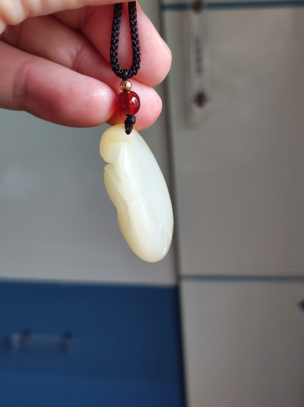 古玩玉器玉雕“鵝如意”掛件拍賣,當前價格1360元