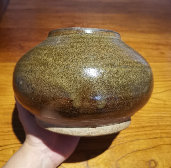古玩陶瓷明茶葉末釉魚簍尊(器型少見)800拍賣,當前價格800元
