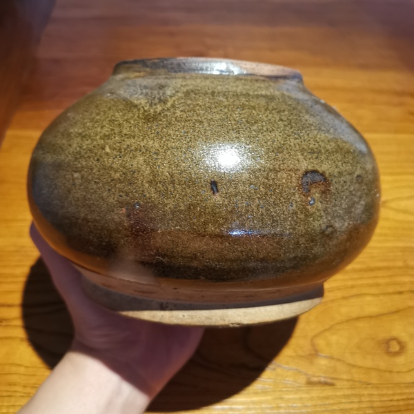 古玩陶瓷明茶葉末釉魚簍尊(器型少見)800拍賣,當前價格800元
