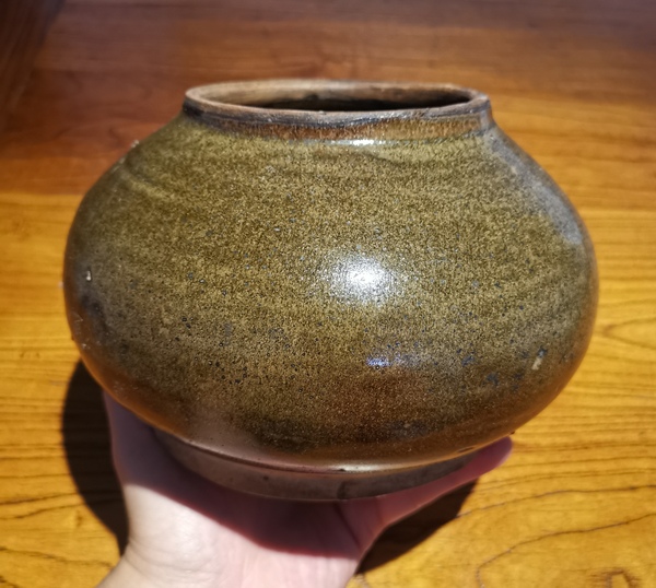 古玩陶瓷明茶葉末釉魚簍尊(器型少見)800拍賣,當前價格800元