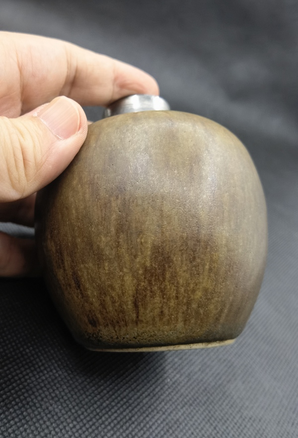 古玩陶瓷淄博窯茶葉末釉茶葉罐拍賣,當前價格3980元