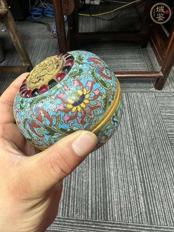 古玩銅器掐絲琺瑯盒真品鑒賞圖