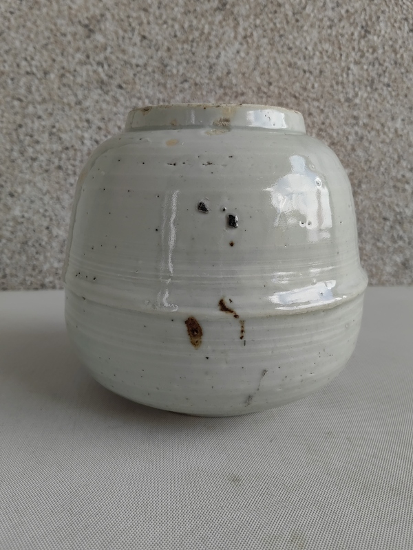 古玩陶瓷清中期白釉罐拍賣,當前價格678元