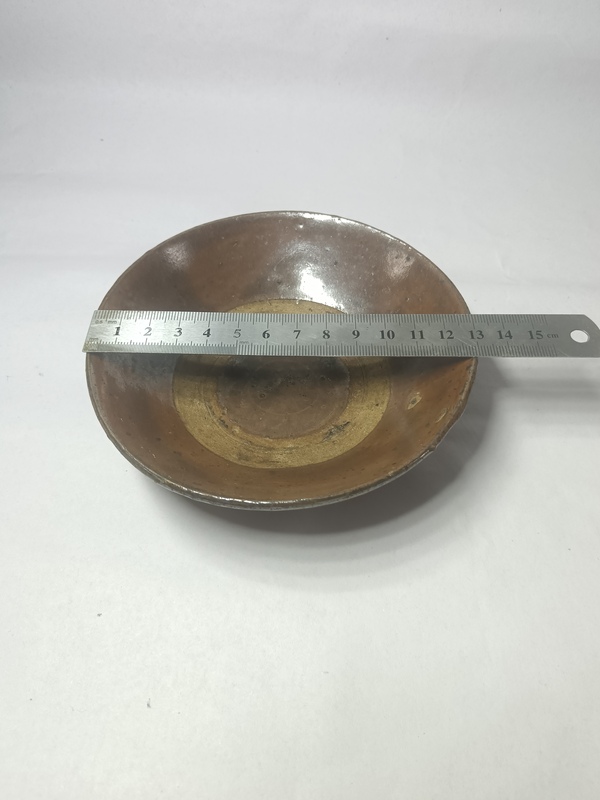 古玩陶瓷元末明初~磁州窯窯變褐釉茶碗拍賣,當前價格680元