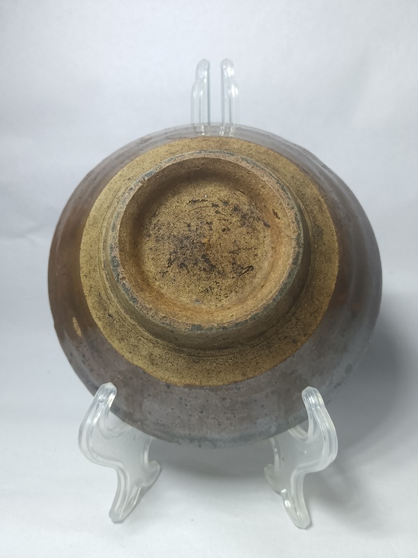 古玩陶瓷元末明初~磁州窯窯變褐釉茶碗拍賣,當前價格680元