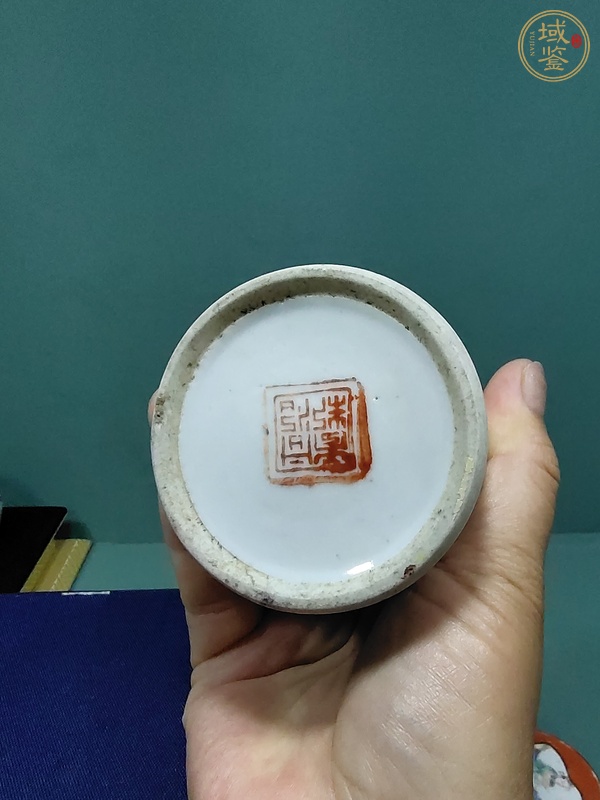 古玩陶瓷粉彩筆筒真品鑒賞圖