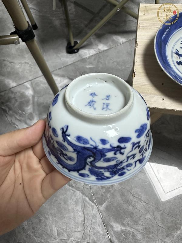 古玩陶瓷青化龍紋杯真品鑒賞圖